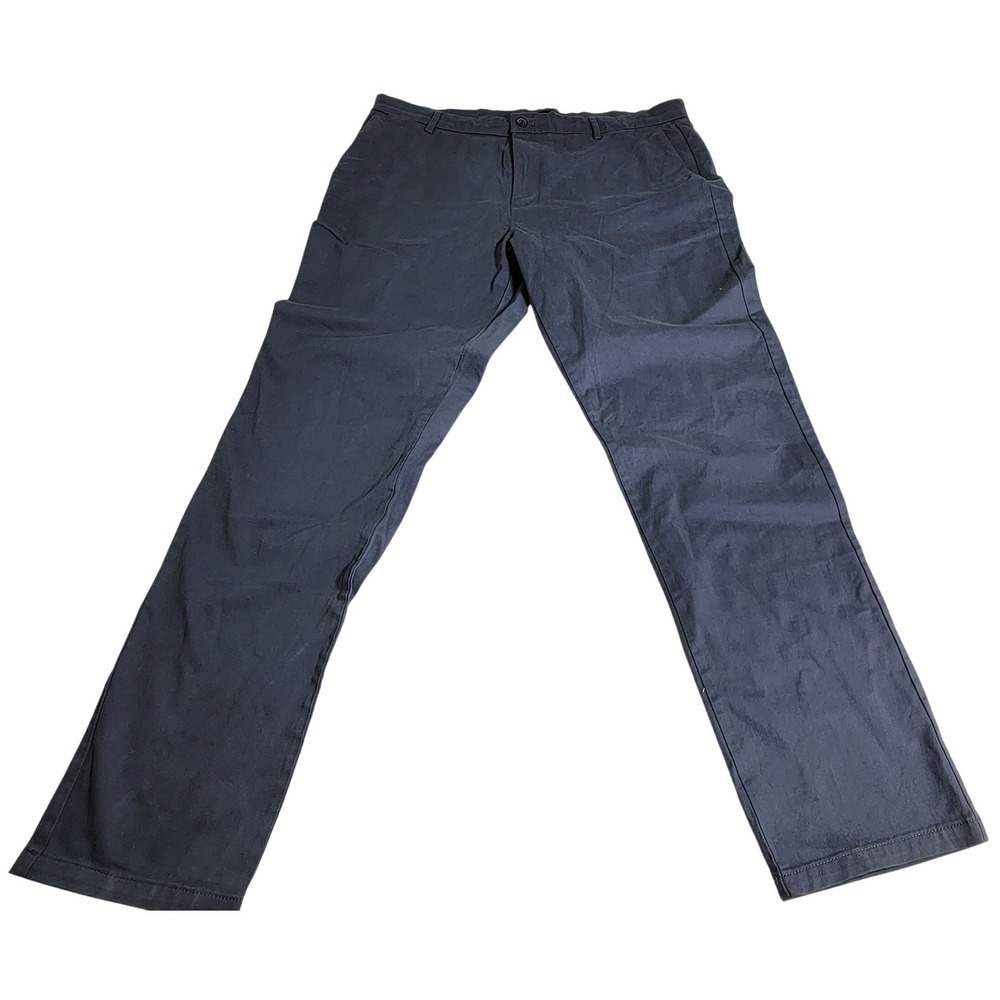 Banana Republic Mens Chino Pants 38x34 Dark Slate Blue Stretch Cotton Trousers
